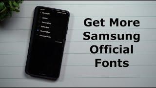Where To Get Samsung Official Fonts