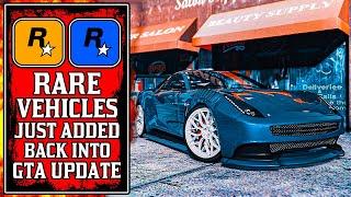 Rockstar Finally Added Rare Vehicles Back to GTA Online! (New GTA5 Update)