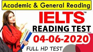 IELTS READING PRACTICE TEST 2020 WITH ANSWERS | 04-06-2020