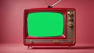 Red Retro TV Green Screen | 4K | Vintage | Global Kreators