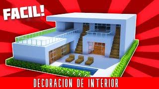  Como DECORAR el INTERIOR de una CASA MODERNA en Minecraft