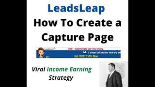 How To Create a LeadsLeap Capture Page