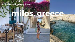 4 DAYS IN MILOS GREECE  | the perfect summer vacation