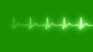 Heart pulse graph greenscreen video, heart beat monitor