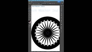 How to Create ashok chakra indian flag | Adobe Illustrator Tutorial