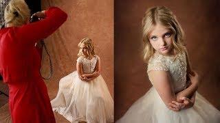 PORTRAIT PHOTOGRAPHY in studio, kids portrait photoshoot with little princess behind the scenes