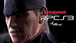 4K 60 FPS | Best Metal Gear Solid 4 RPCS3 Settings Guide Smooth Gameplay & Optimal Performance  2024