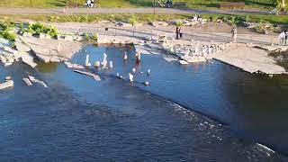 Balanced rock sculpture project 16 jun2024 by Chris Lentz _Remic Rapids, Ottawa