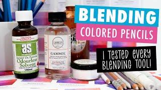 12 WAYS to Blend Colored Pencils (Solvents, Blending Pencils, Gamsol + more)