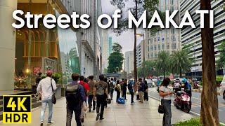  4K | Streets of Makati City: Walking Tour | Street View in 4K | Metro Manila, Philippines 2024