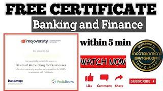 Banking and Finance | Free Certificate | Basics of Accounting for Business | Solved