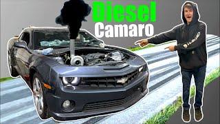 I put a Diesel Motor in a Camaro! First Start