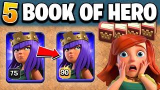 How I Got 5 BOOK OF HEROES in Just 5 Minutes! - Secrets to Upgrade Heroes Fast in COC