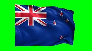 New Zealand Waving Flag Green Screen Animation | 3D Flag Animation | Royalty-Free