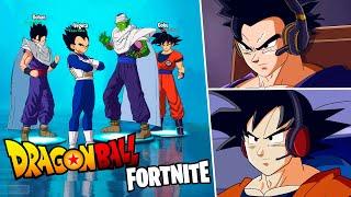 GUERREROS Z JUEGAN FORTNITE CON SUS SKINS (GOKU, VEGETA, PICCOLO, GOHAN) | FactyKilian