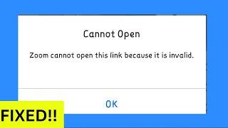 How To Fix Zoom Cannot Open This Link Because It Is Invalid In Android Phone