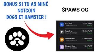 $PAWS POUR TOUT LES UTILISATEURS DE NOTCOIN, DOGS ET HAMSTER KOMBAT | DÉJÀ SUR GATE IO