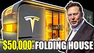 Inside Elon Musk 50 000$ folding house