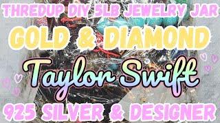 GOLD, 925 SILVER & TAYLOR SWIFT?  Thredup DIY 5lb Jewelry Jar Unboxing #jewelryunboxing #jewelryjar