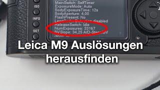 Leica M9 Auslösungen Shutter count number exposures auslesen deutsch