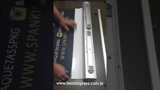 Best Displays - Instalando a impressão no Porta Banner Roll up de Pressão #rollup #rollupbanner