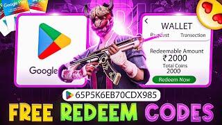 Free Fire Redeem Code Today  Free Redeem Code  2000₹/- Free Redeem Code  #freefire #redeemcode