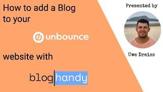 How to add a Blog to your Unbounce landing page with BlogHandy