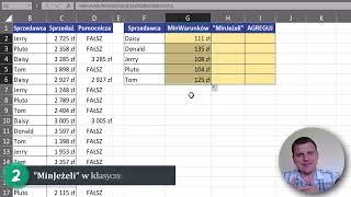 Excel - Jak stworzyć funkcję MINJEŻELI  | Kurs Excel SuperHero 5.9