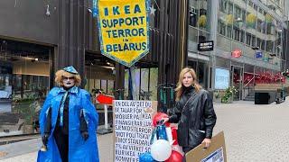 Madame ZjuZju Ludmila Christeseva protest performance against IKEA Stockholm