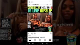 CityGirls JT nipslip on IG Live