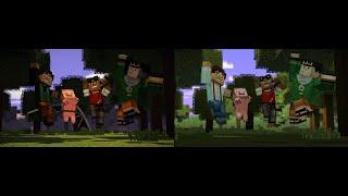 Minecraft Story Mode | Training Montage | Netflix vs Original Game |