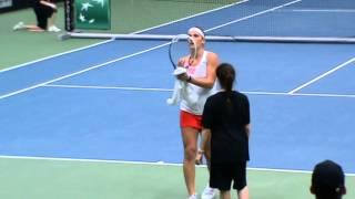 Timea Babos def Johanna Konta 46 76(5) 64, Fed Cup, 2014 Budapest