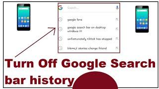 google search bar history disable