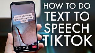 How To Do Text To Speech On TikTok!