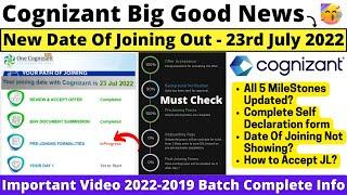 Cognizant New Date of Joining Not Got Joining Date Yet What's Next? How to Accept? BGV PJF Process