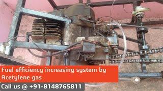 Fuel efficiency increasing system by Acetylene gas | Acetylene powered vehicle