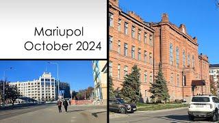 Мариуполь. Октябрь 2024. Центр, университет, ул.Казанцева. Mariupol. October 2024