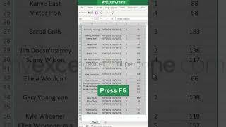 Remove Blank Rows in Excel #excel #msexcel #myexcelonline #shorts