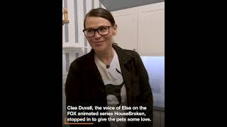 Fox TV's HouseBroken star Clea DuVall learns to bottle-feed kittens at Best Friends Animal Society