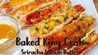 Baked King Crab with Sriracha Lemon Butter