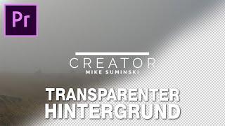 Transparenter Hintergrund Video exportieren I Adobe Premiere Tutorial