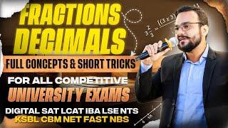 Fractions & Decimals | Fractions and Decimals One Shot | General Maths | BCAT, SAT, LCAT, NBS, NTS