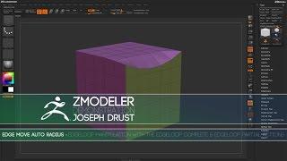 ZBrush ZModeler Edge Actions - Edge Move Auto Radius