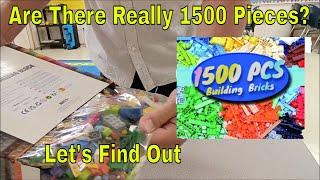 Are There Really 1500 Pieces? Let's Find Out!  HUIZDQ 1500 Pieces Building Bricks