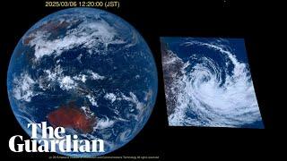 Satellite shows Tropical Cyclone Alfred's path as it approaches coast