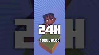 J’ai passé 24h sur UN SEUL BLOC sur Minecraft  #minecraft #shorts