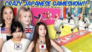 People React to Craziest Japanese Games how For The First Time!(Korean, American, British, Japanese)