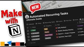 How to create AUTOMATED Recurring Tasks in Notion - Ultimate Guide!!