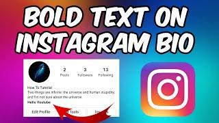 How To Bold Text On Instagram Bio | Make Stylish Instagram Bio