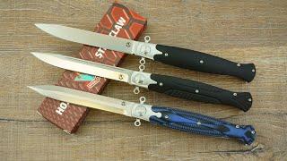 Серия ножей Steelclaw "Командор", клинок D2. Видео обзор складных стилетов "Командор-1/2/3".